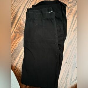 Black flared leggings